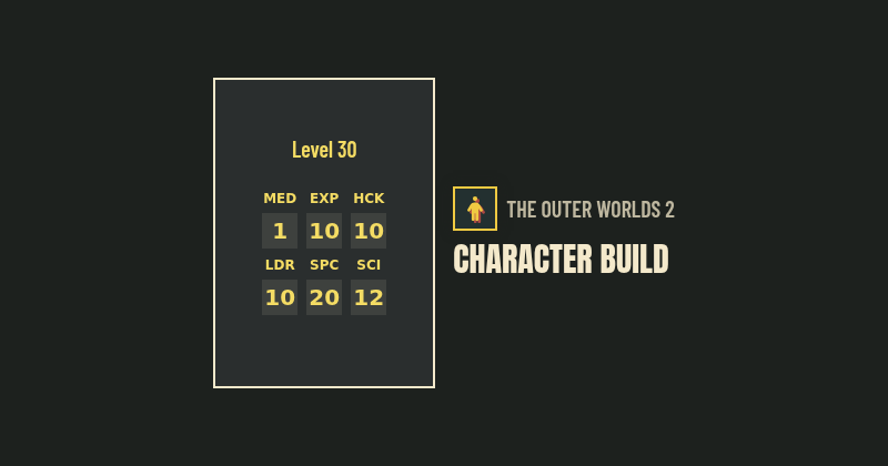 The Professor: The Outer Worlds 2 Character Build
